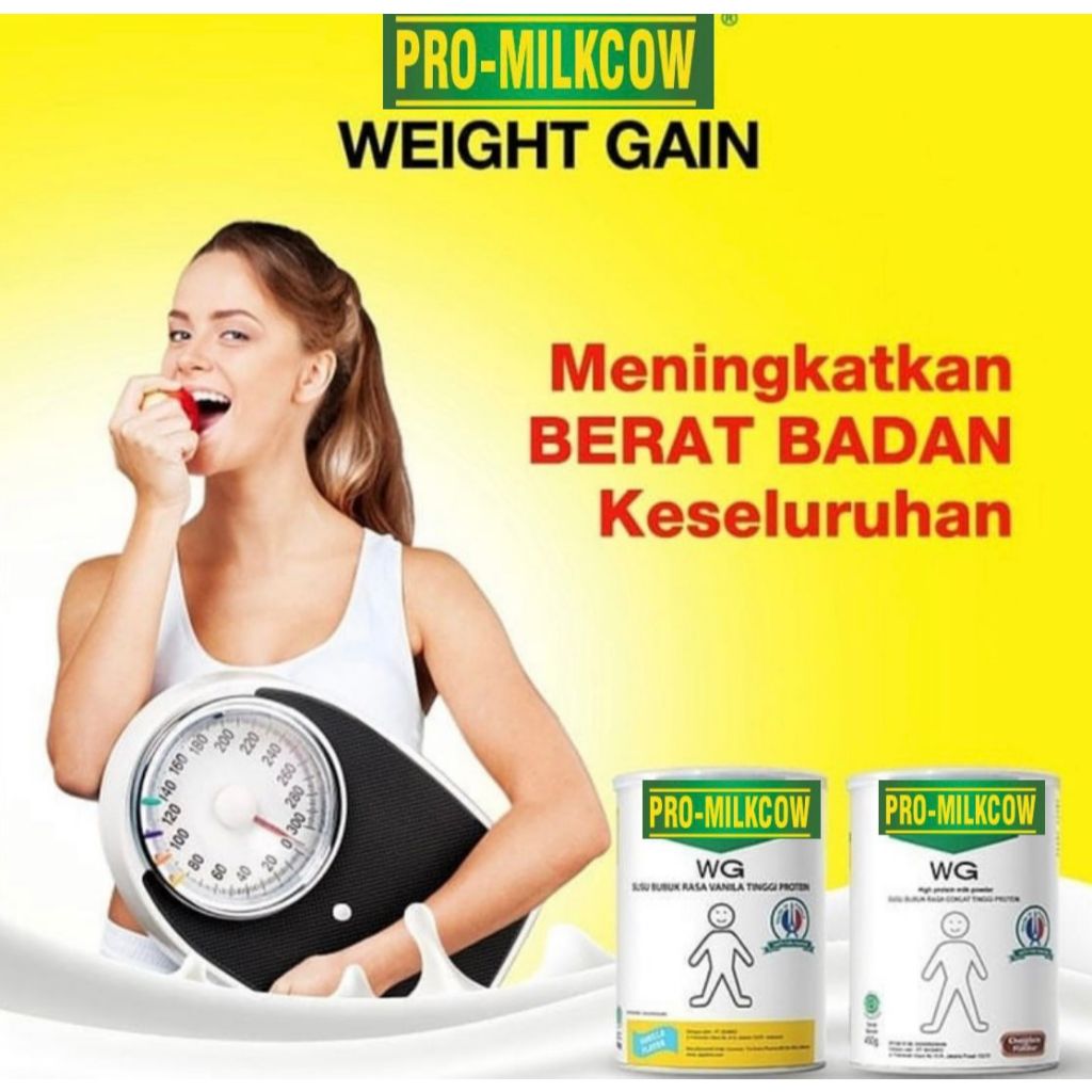 

(PROMO) PROMILKCOW WG susu penggemuk rasa vanilla dan coklat mampu menambah berat badan hingga 5kg dalam 1 minggu tersedia paket minum