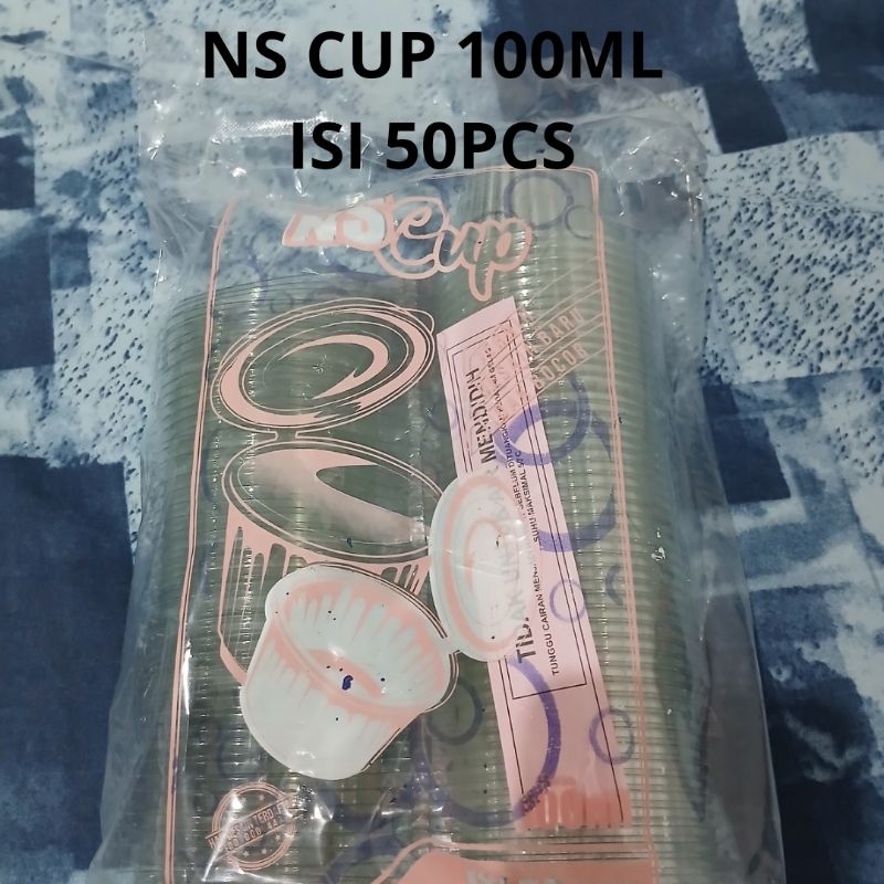 NS cup saus jelly cup 100ml isi 50pcs | saus cup | jelly cup | ns cup | ns cup 100ml | puding cup