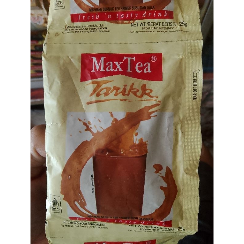 

Teh Tarik Maxtea 1Renceng isi 10Sachet