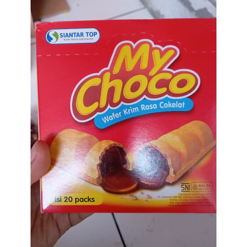 

wafer krim rasa coklat/my choco isi 20pcs