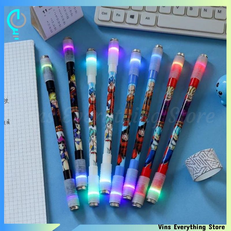 

[VES] Pulpen Putar Led Anti Stress Balance Rotary Led Spinning Pen Led Karakter Bolpen Led karakter