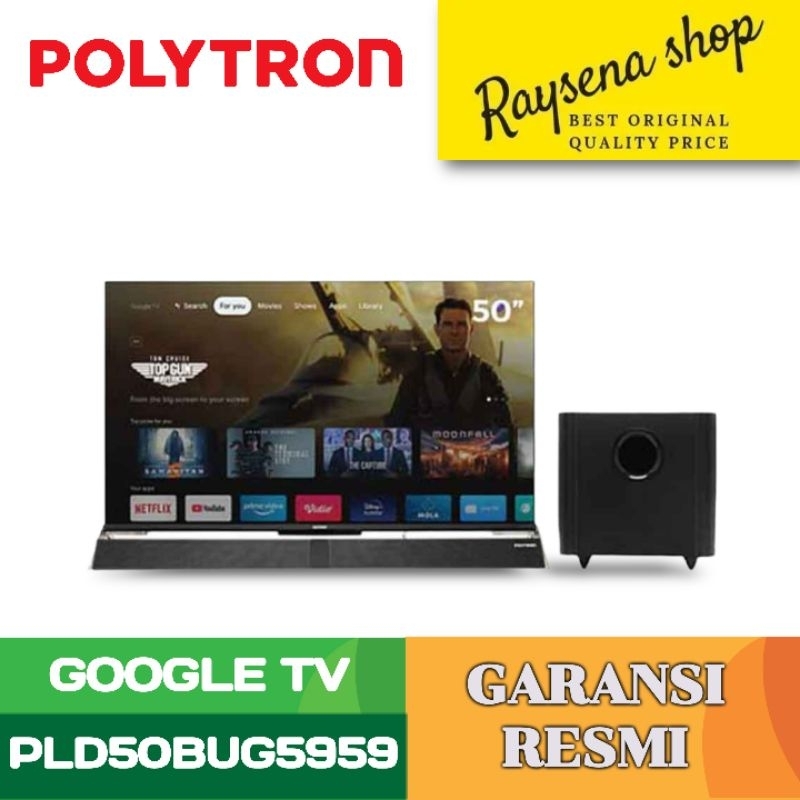 POLYTRON 4K UHD GOOGLE SMART TV CINEMAX SOUNDBAR PLD 50BUG5959 / 50BUG5959