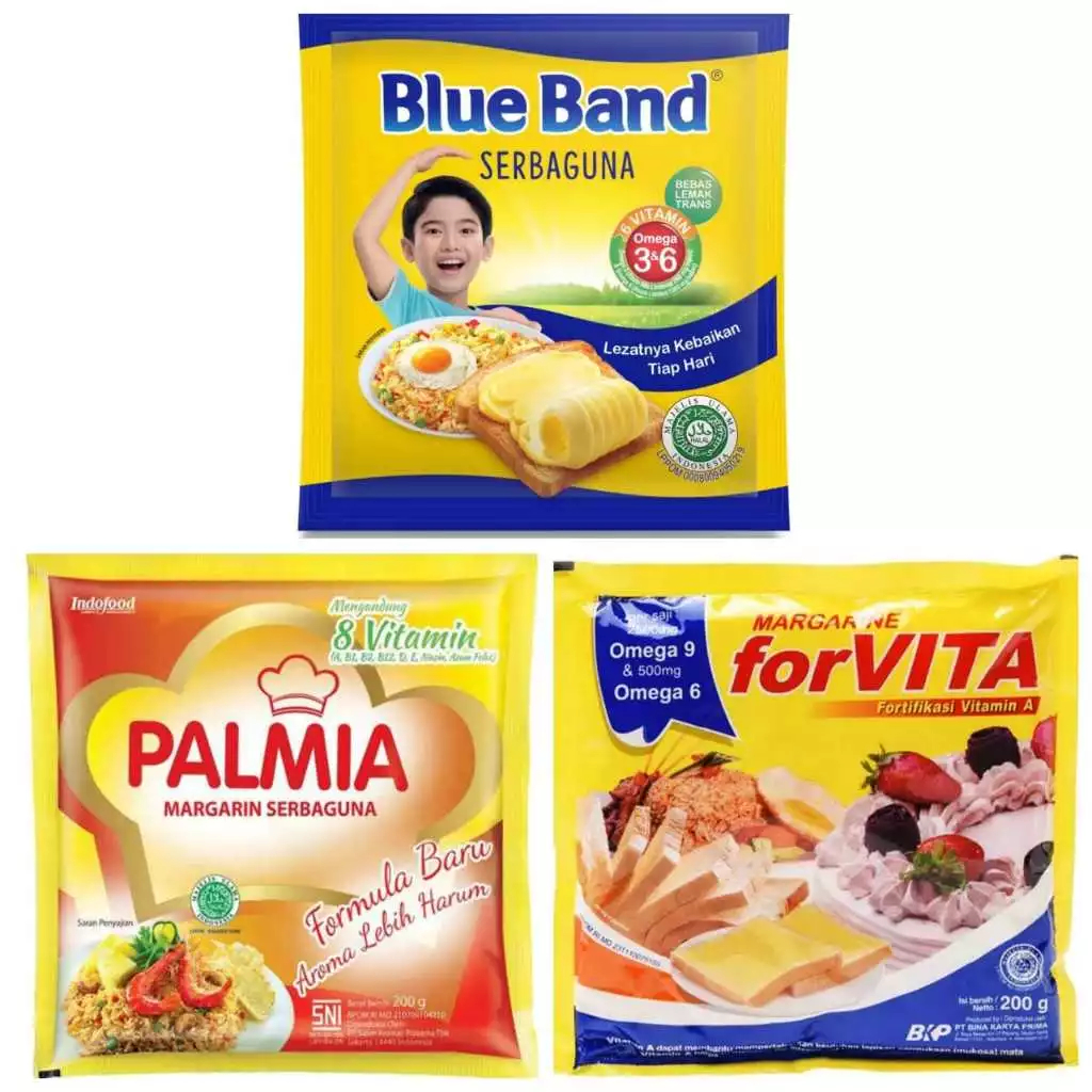 

MARGARIN 200 GRAM / BLUE BAND / PALMIA / FORVITA