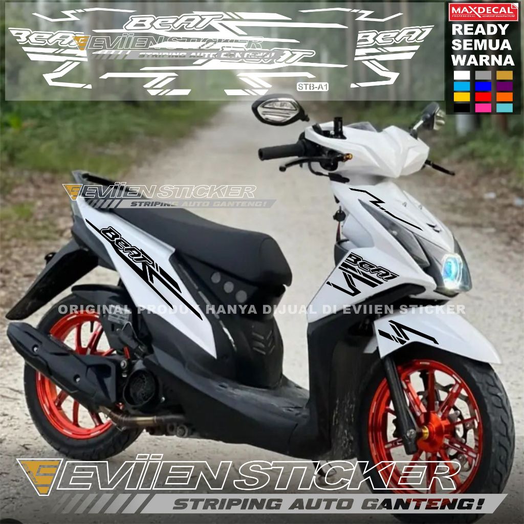 STRIPING MOTOR BEAT FI 2013 - 2016 STRIPING VARIASI BEAT FI CUTTING STICKER