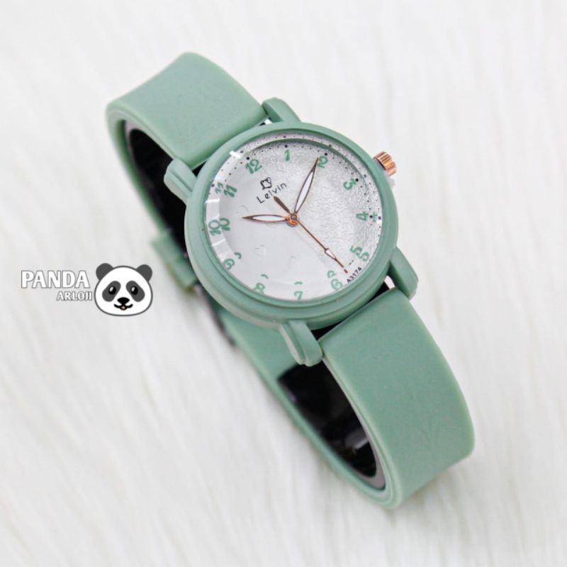 Jam Tangan Wanita Leivin LV-A3174 Bulat Jam Analog Fashion Watch Original Tali Silicione
