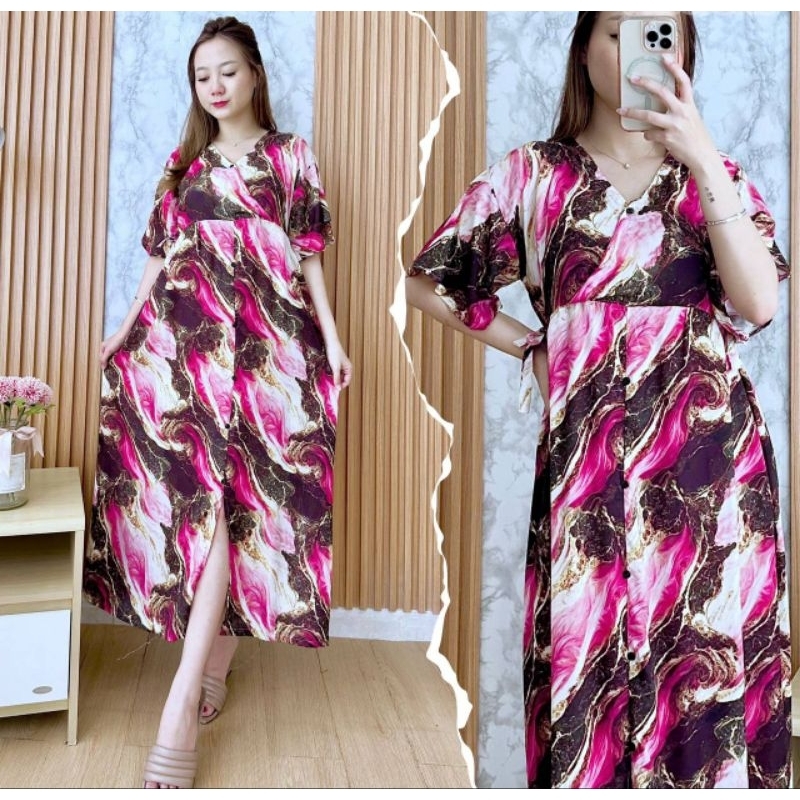 daster bali rok panjang lengan panjang Naura