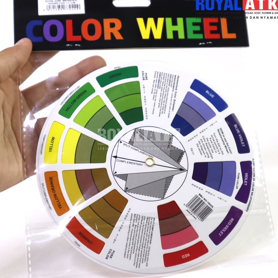 

Super Kejutan Color wheel cakra warna Diameter 14 cm alat mix warna
