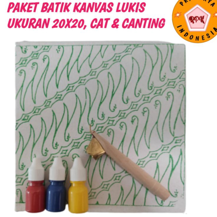 

Diskon sd 3 Paket kanvas lukis 2x2 dengan motif Batik