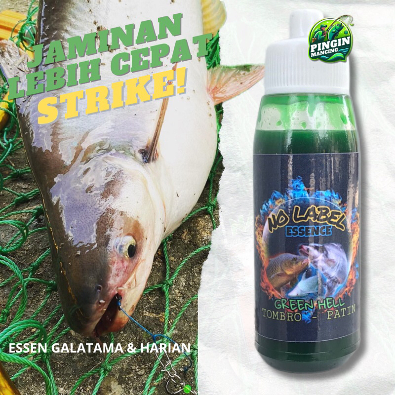 Essen Green Hell No Label Pancing Umpan Ikan Mas Patin Nila