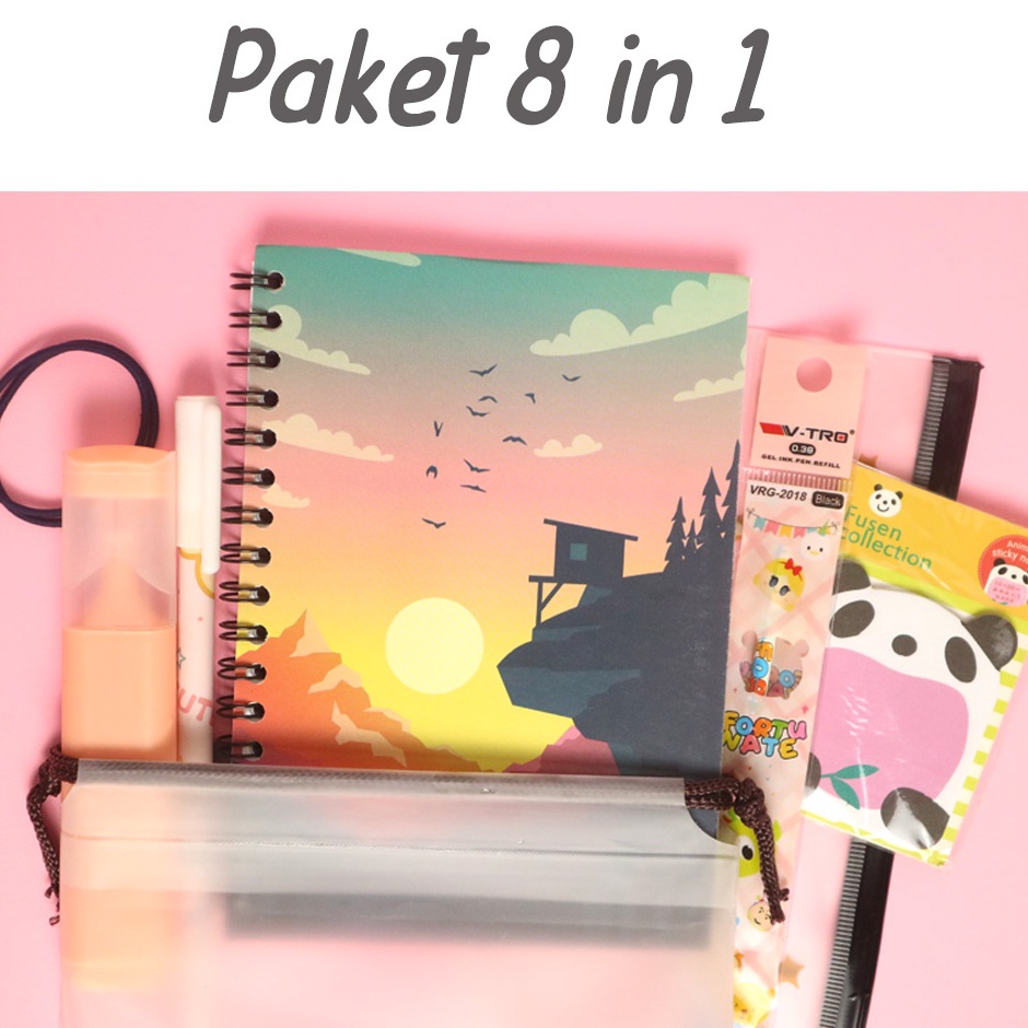 

Paling Unik PAKET ALAT TULIS 8IN1 STATIONERY SET ALAT TULIS SET
