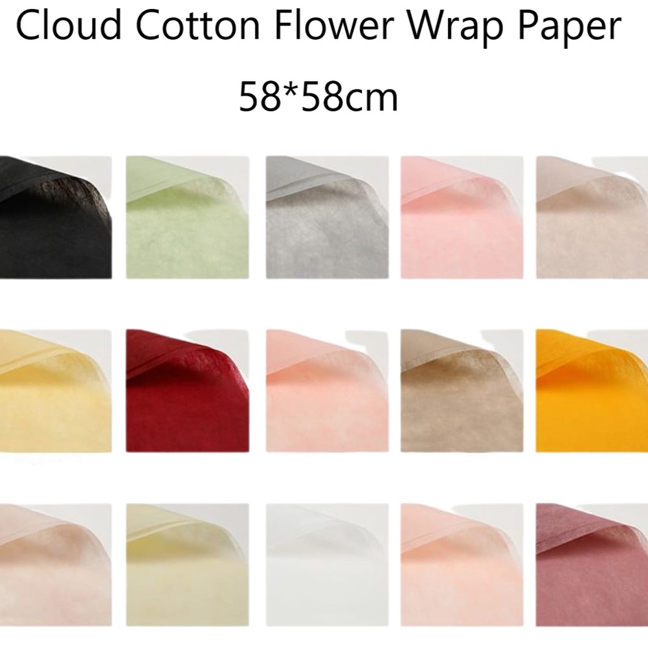 

Baru Populer 5 lembar kertas bucket bunga flower wrapping paper Cloud Cotton 5858cm