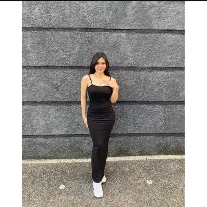 Long Dress Bodycon Wanita / Dress Maxi Bodycon Wanita / Dress Bodycon Panjang Wanita