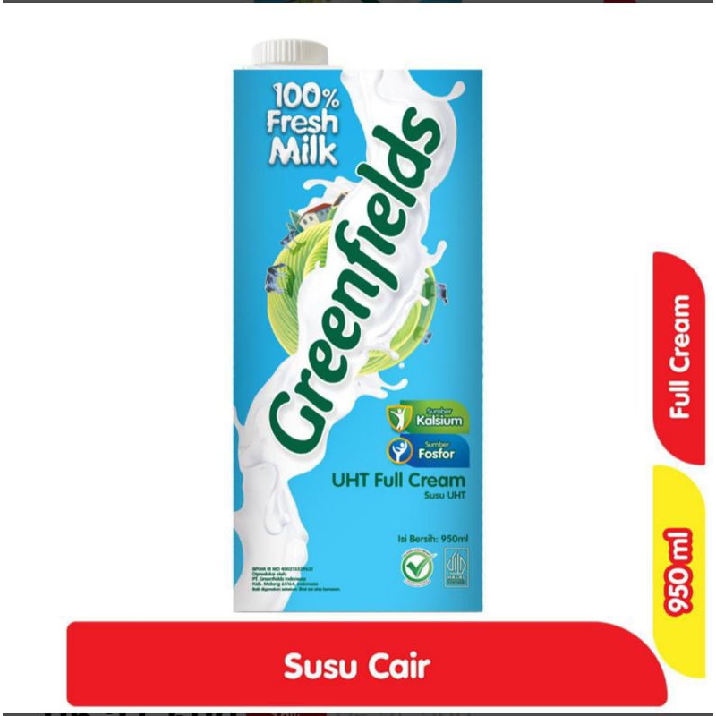 

[ 950 ml ] Greenfields Susu UHT Full Cream Fresh Milk 100%