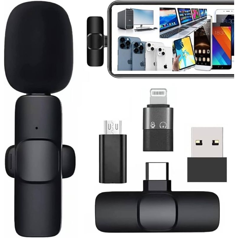 Mic Clip On Wireless K8 MicroPhone Mic Clip On Youtuber Wireless USB/Mic Youtuber Bluetooth