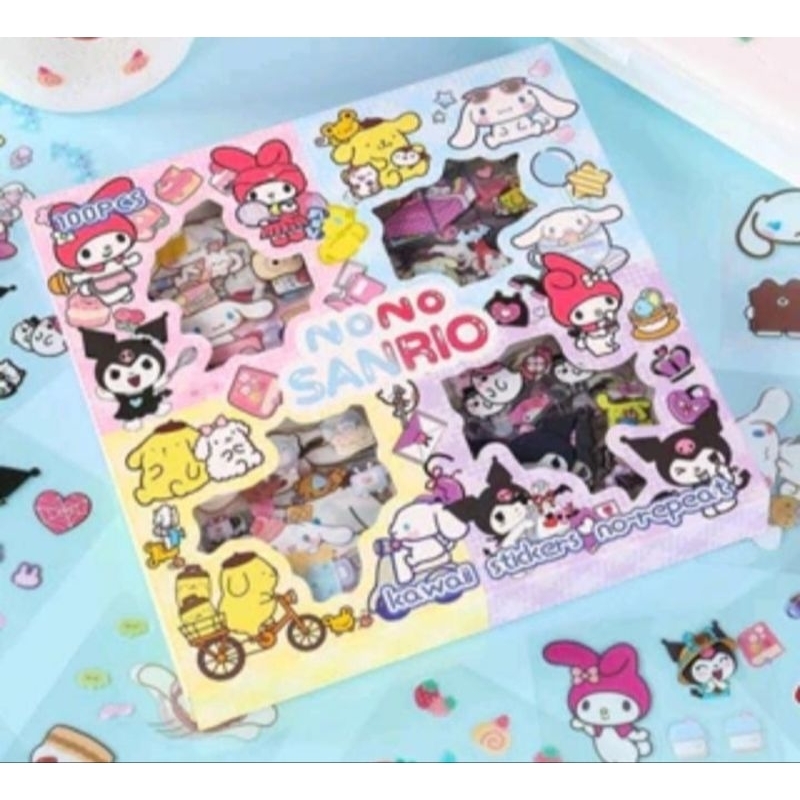 

Sticker Murah isi 100 Anti Air Momo Rainbow Mix 4Warna