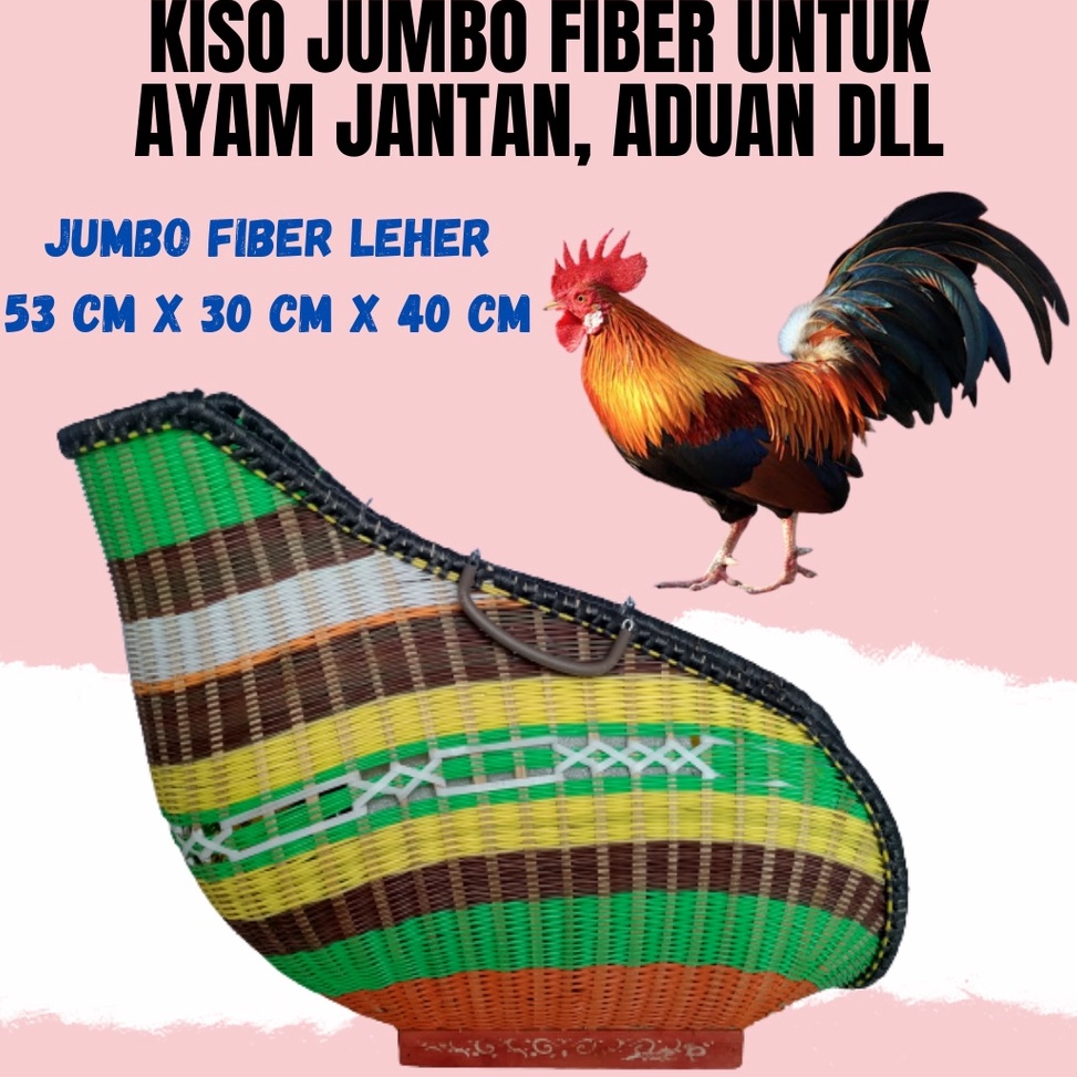 Dijamin Awet KISO AYAM JUMBO FIBER LEHER UKURAN JUMBO UNTUK AYAM JANTAN BANGKOK PELUNG BIRMA DLL