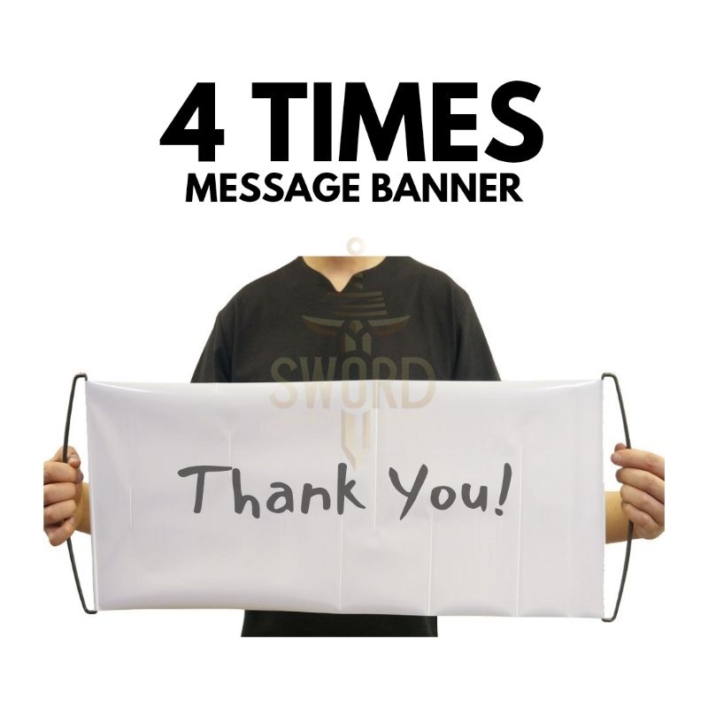Sulap 4 Times Message Banner - Magic Banner - Sulap Spanduk - Aksesoris Sulap - Toko Sulap - Sword M