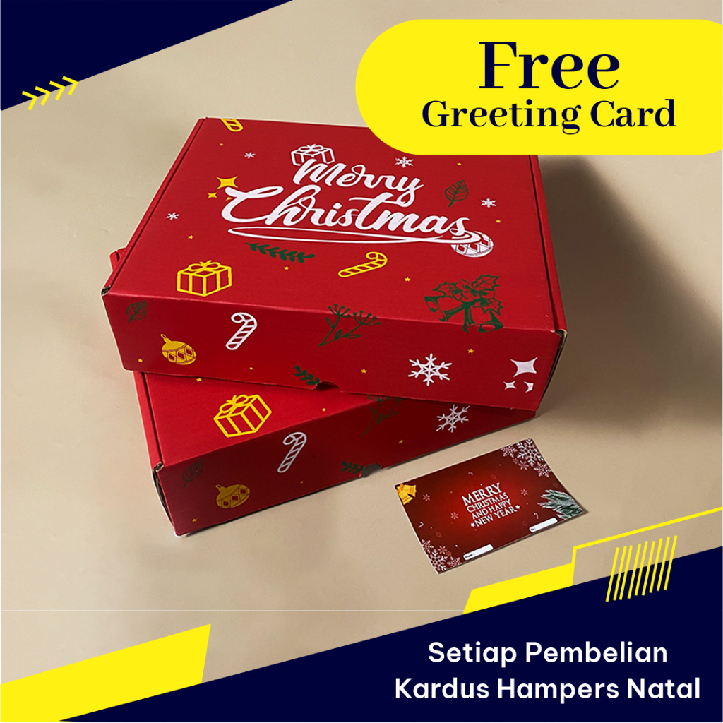 

BOX HAMPERS EDISI NATAL TERBARU FREE GREETING CARD - Kardus/KotakKado/Hampers/MerryChristmas