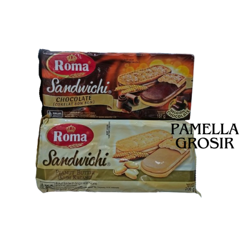 BISKUIT ROMA SANDWICH COKLAT & PEANUT