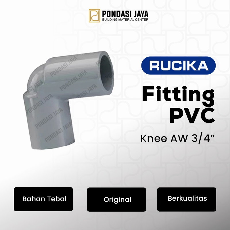 RUCIKA Fitting PVC Knie Keni AW Rucika 3/4"