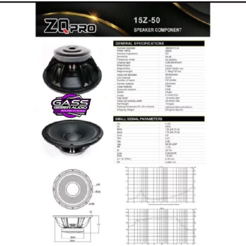 Speaker 15 inch ZQ PRO 15Z50