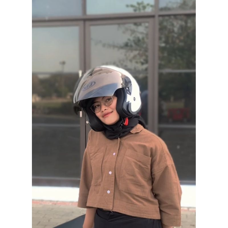 Helm NFJ NEOX Solid Half Face Kekinian SNI
