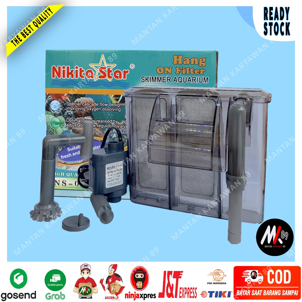 Filter Gantung Aquarium Nikita Star NS 06 Untuk Aquascape Atau Akuarium Sedang Aksesoris Pompa Water