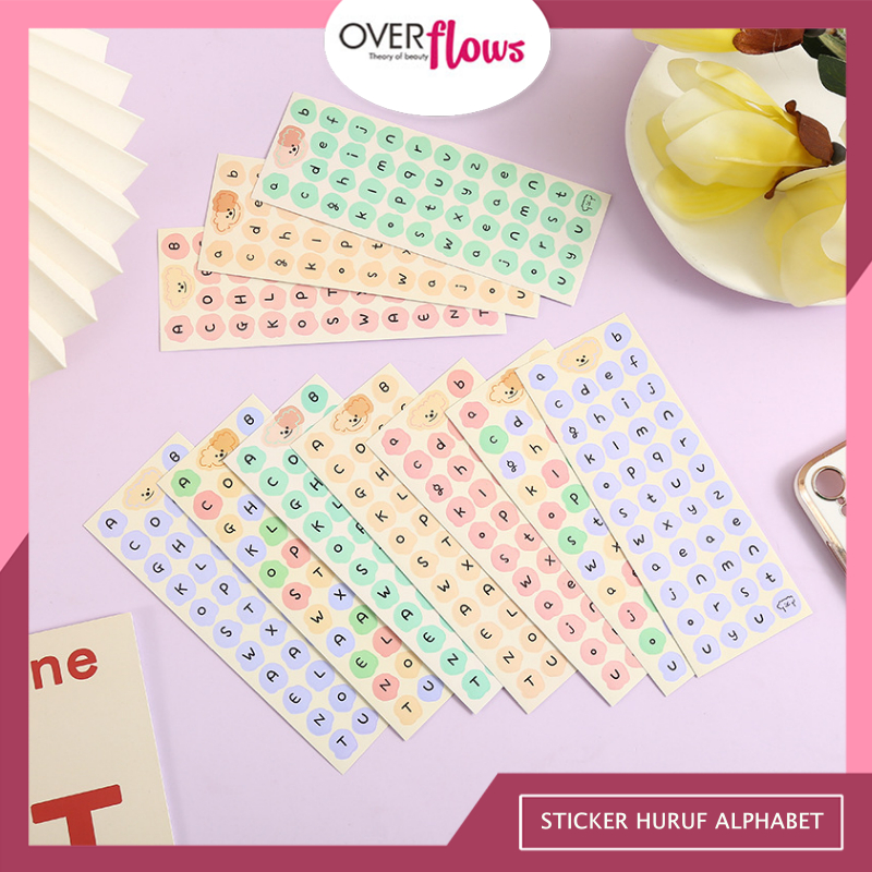 

OVERFLOWS.ID STIKER HURUF 1PCS CUTE ALPHABET STICKER SET DECO DIY PLANNER JURNAL STIKER ALFABET ABJAD
