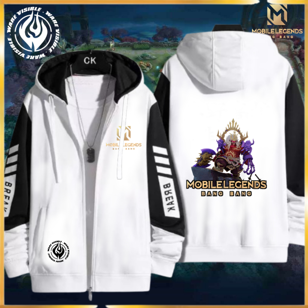 WareVisible Jacket Hoodie ZIPPER FRANCO LEGEND Oversize Korean Style Unisex Premium FLEECE