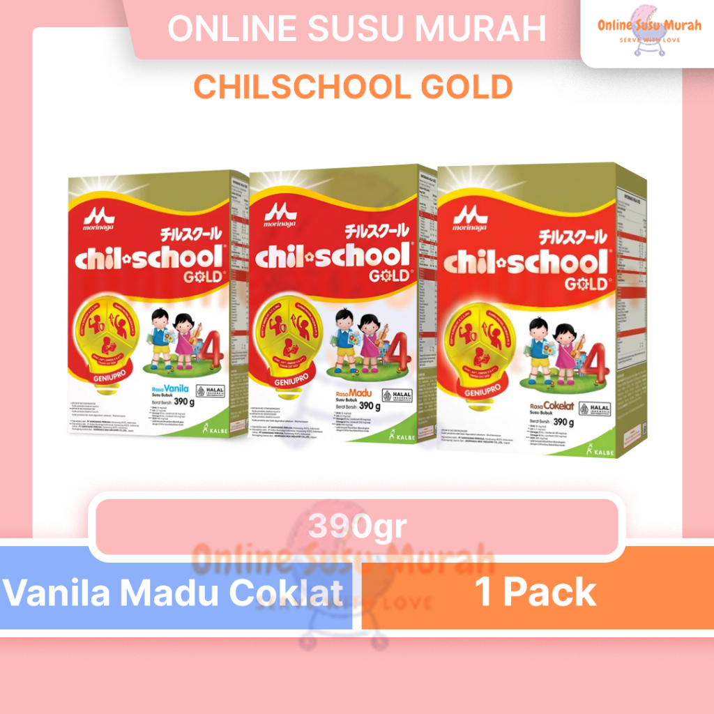 CHILSCHOOL GOLD VANILA MADU COKLAT 390GR CHIL SCHOOL 390 GR MORINAGA SSKD