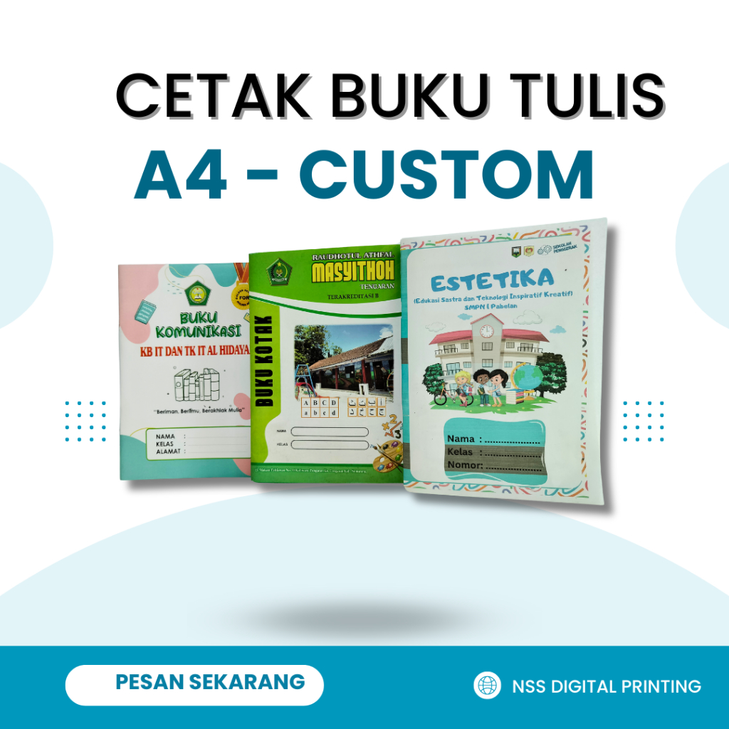 

[BUKU TULIS] CETAK BUKU TULIS A4 | CETAK BUKU SEKOLAH | CETAK BUKU KOTAK