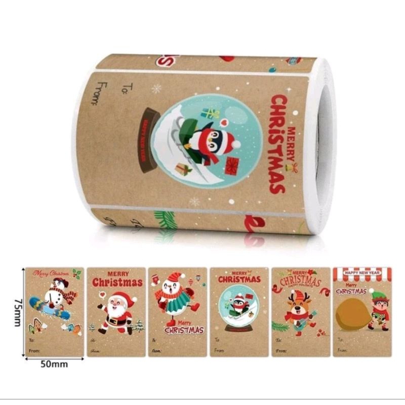 

Sticker Box Kue Sticker Hampers Natal Sticker Label Christmas