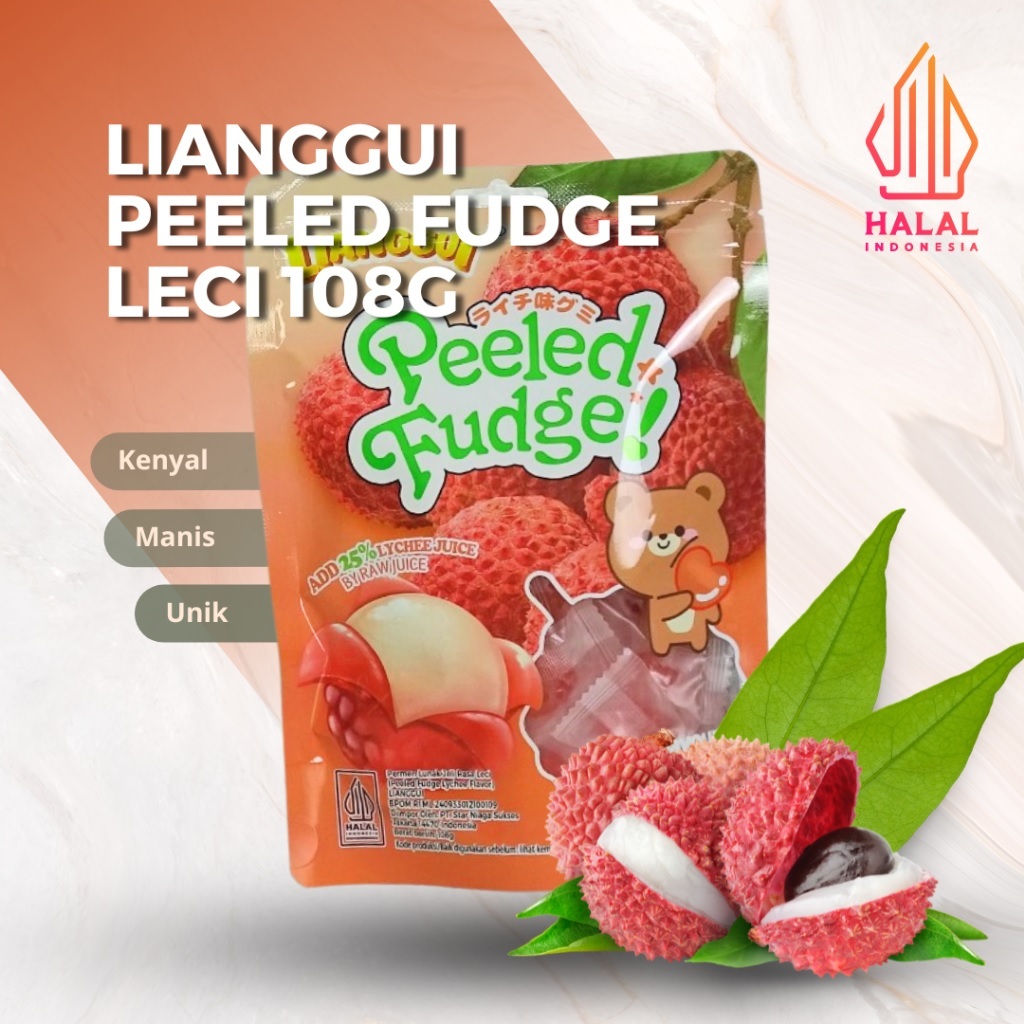 

LIANGGUI PEELED FUDGE PERMEN LUNAK RASA LECI 108 GRAM