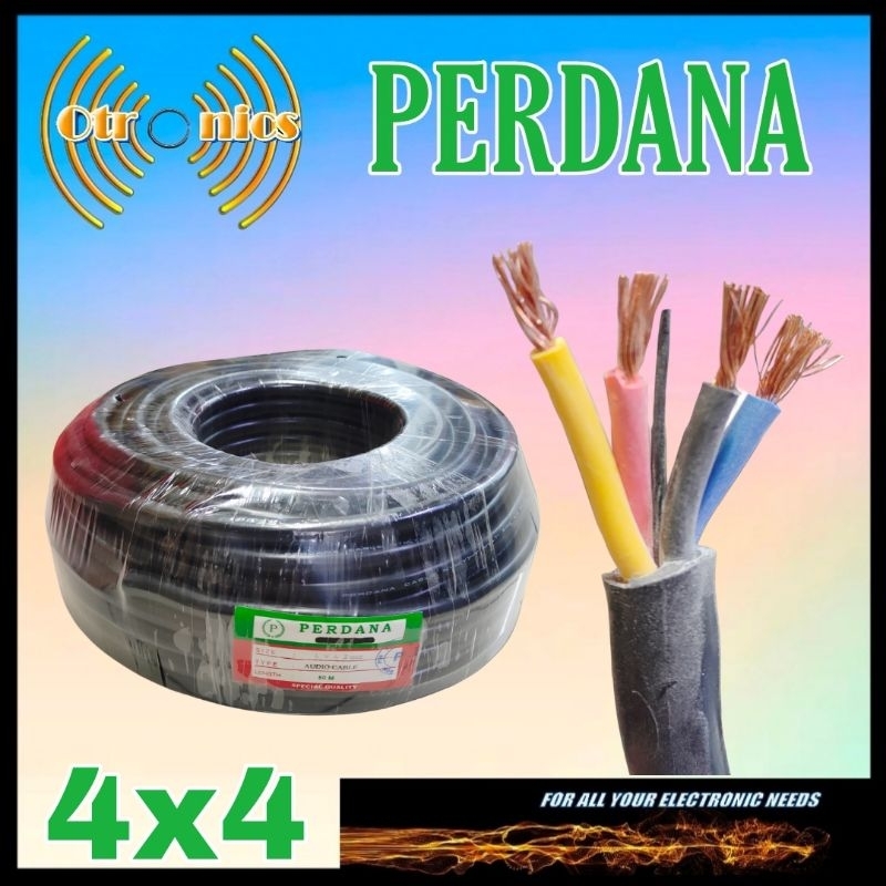 Kabel Audio Speaker 4x4 Perdana Kabel Listrik isi 4 Serabut 50m