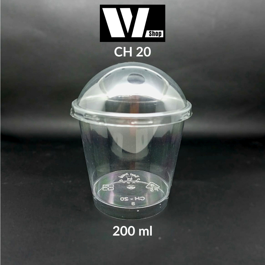 CH-20 Gelas Puding 200ml / CH20 Jelly Cup 200 ml / Puding Cup / Tempat Wadah Puding Jelly Bulat