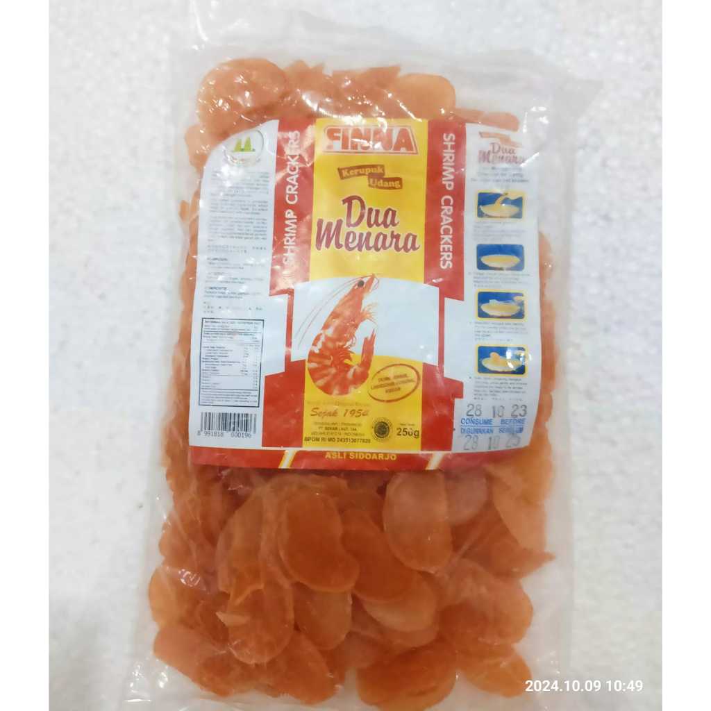 

kerupuk udang Finna dua menara krupuk 2 menara 250g