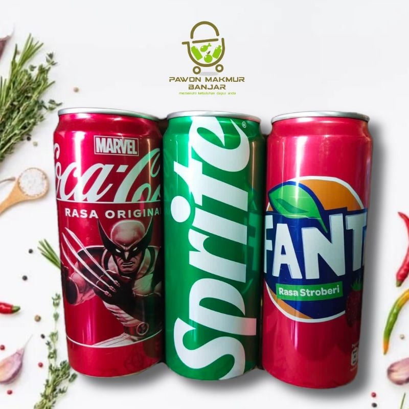 

MINUMAN COCA-COLA, SPRITE, FANTA / KEMASAN BARU KALENG 330 ML