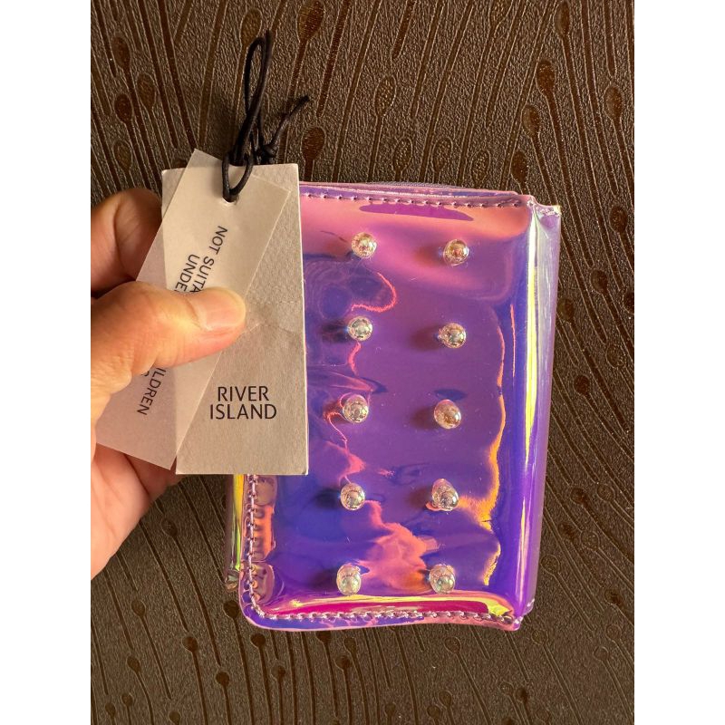 Dompet River Island Original warna purple metalik