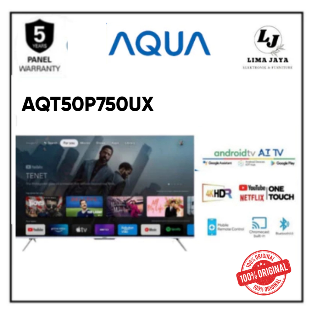 LED TV Aqua AQT5050P750UX Android TV Aqua 50 Inch UHD 4K