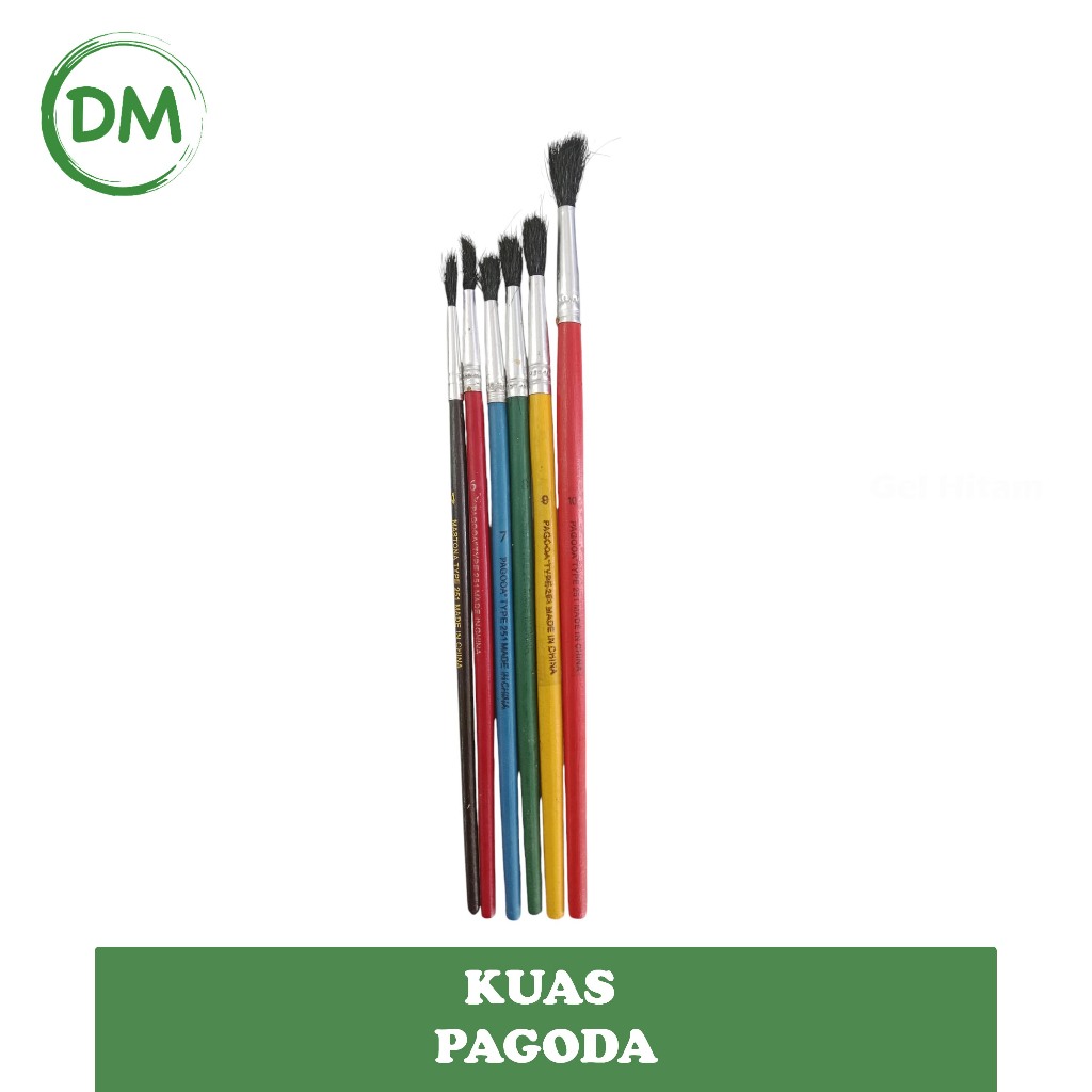 

kuas lukis PAGODA no. 10 9 8 7 6 4 kuas hitam ECER