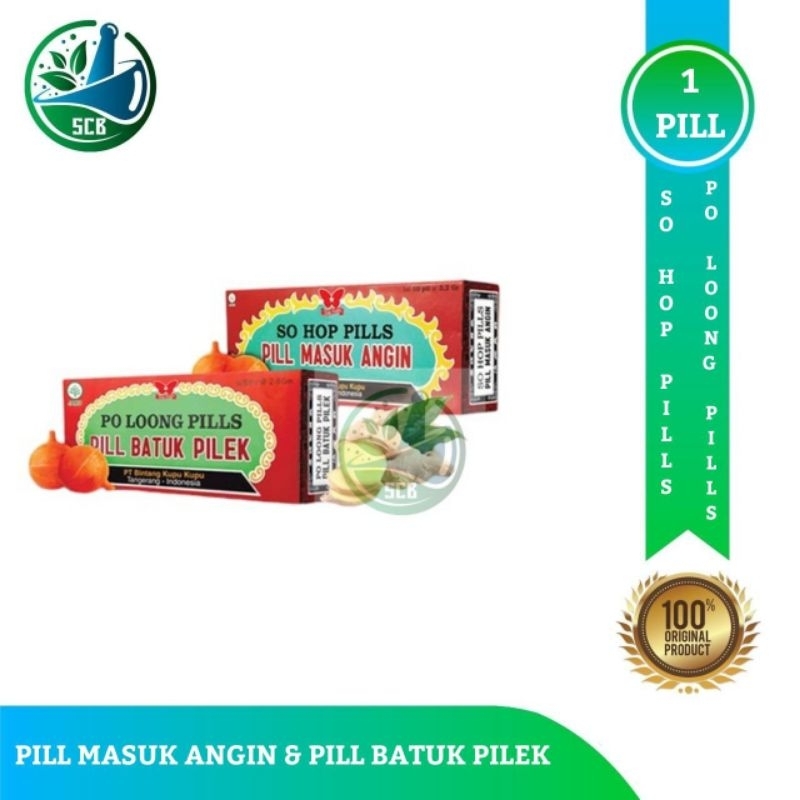 So Hop Pill / Po Loong Pills, harga jual per butir ( Obat Masuk Angin, Sakit Kepala, Batuk Dewasa da