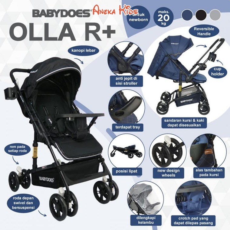 Babydoes Stroller Olla R+ / Babydoes CHSY8934A Olla R+ Stroller Baby