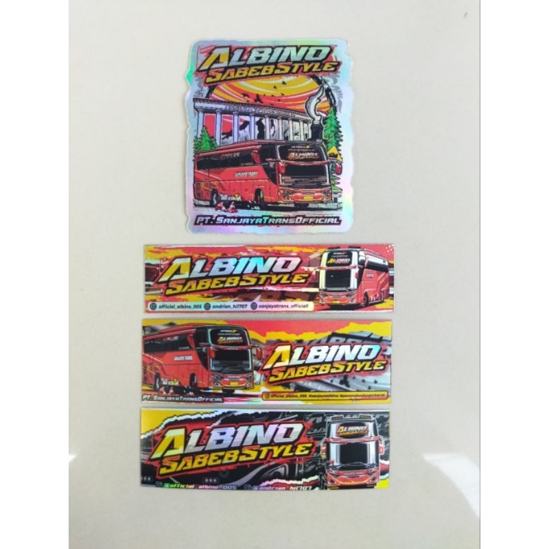 

Stiker paket Albino hologram isi anti air