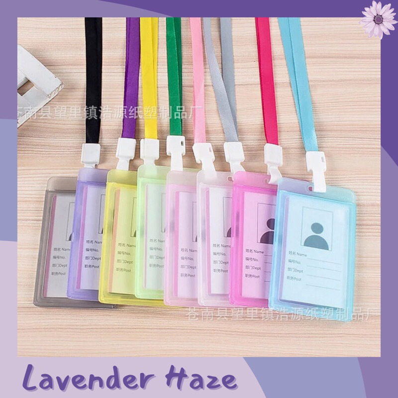 

LH~ Id Card Holder Aesthetic Transparan Polos dengan Tali Lanyard / Transparant Name Tag Holder / Tempat Kartu Id Card Gantung