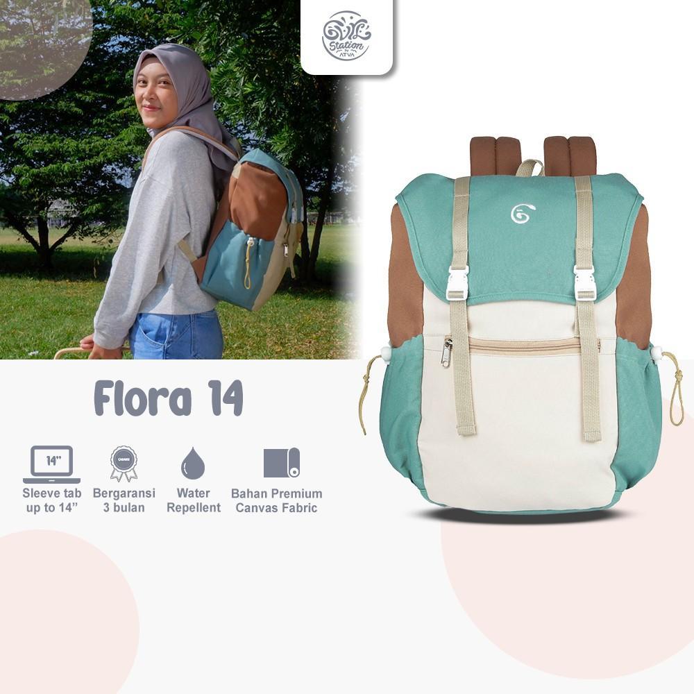 Tas Ransel Dailiy Backpack Flora 14 Series Sage Green