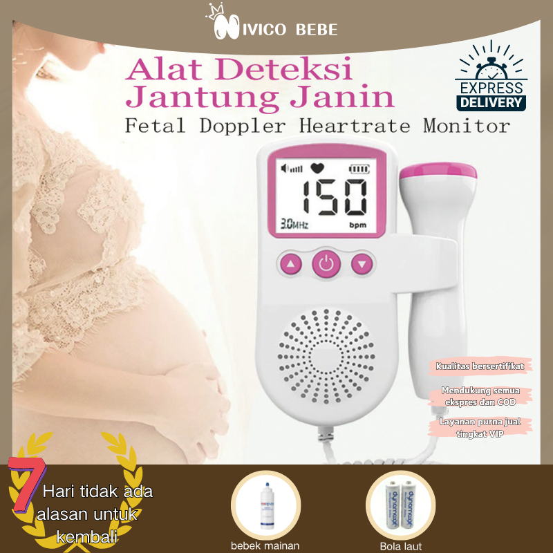 NIVICO BEBE Doppler Detak Jantung Janin Doppler Alat Deteksi Jantung Janin Bayi Fetal Alat Deteksi J
