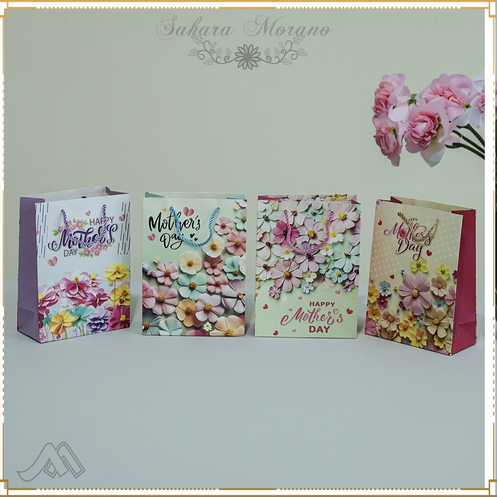 

Paper Bag | Tas Belanja Motif Bunga Mothers Day | Tas Souvenir | Goodie Bag | Tas Hampers