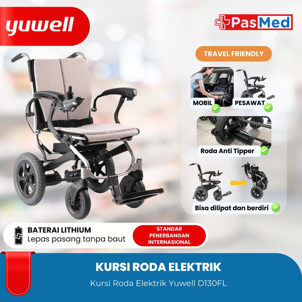 PASMED | YUWELL | Kursi Roda Elektrik Yuwell D130FL