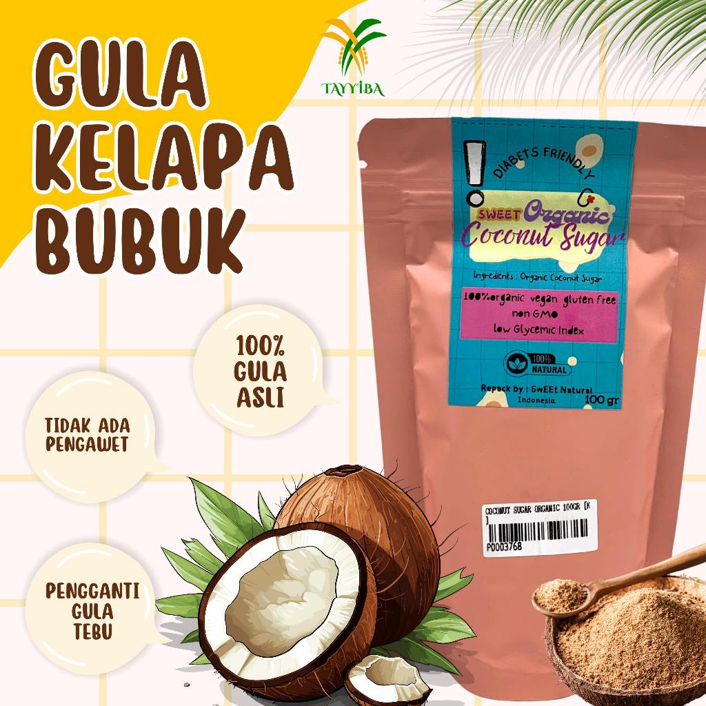 

Gula Kelapa Coconut Sugar Non MSG Premium Organik Asli Bubuk Powder Natural Pure Organic 100gr