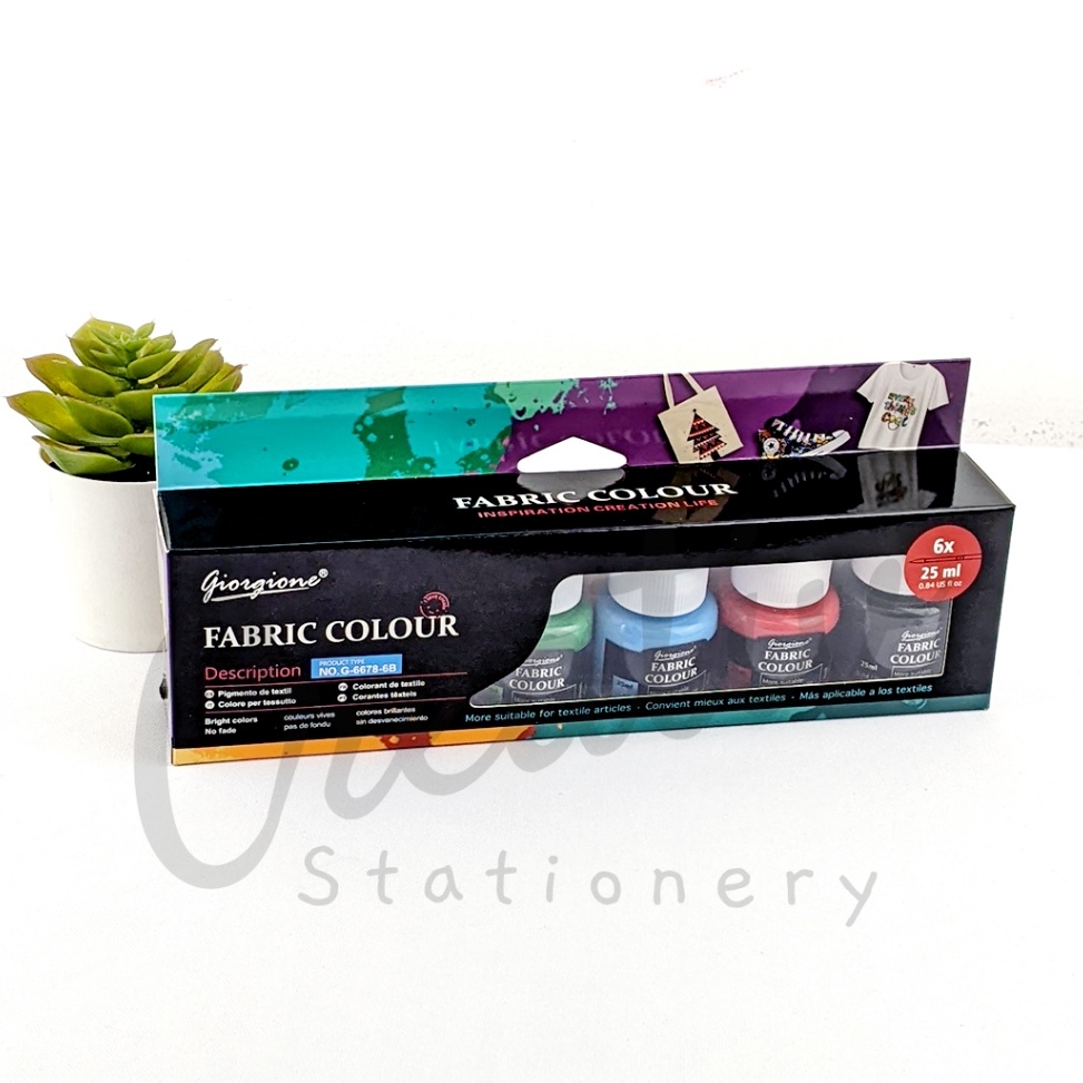 

KODE G6U GIORGIONE Fabric Paint Cat Fabric Kain 6 Warna 25 Ml G66786B